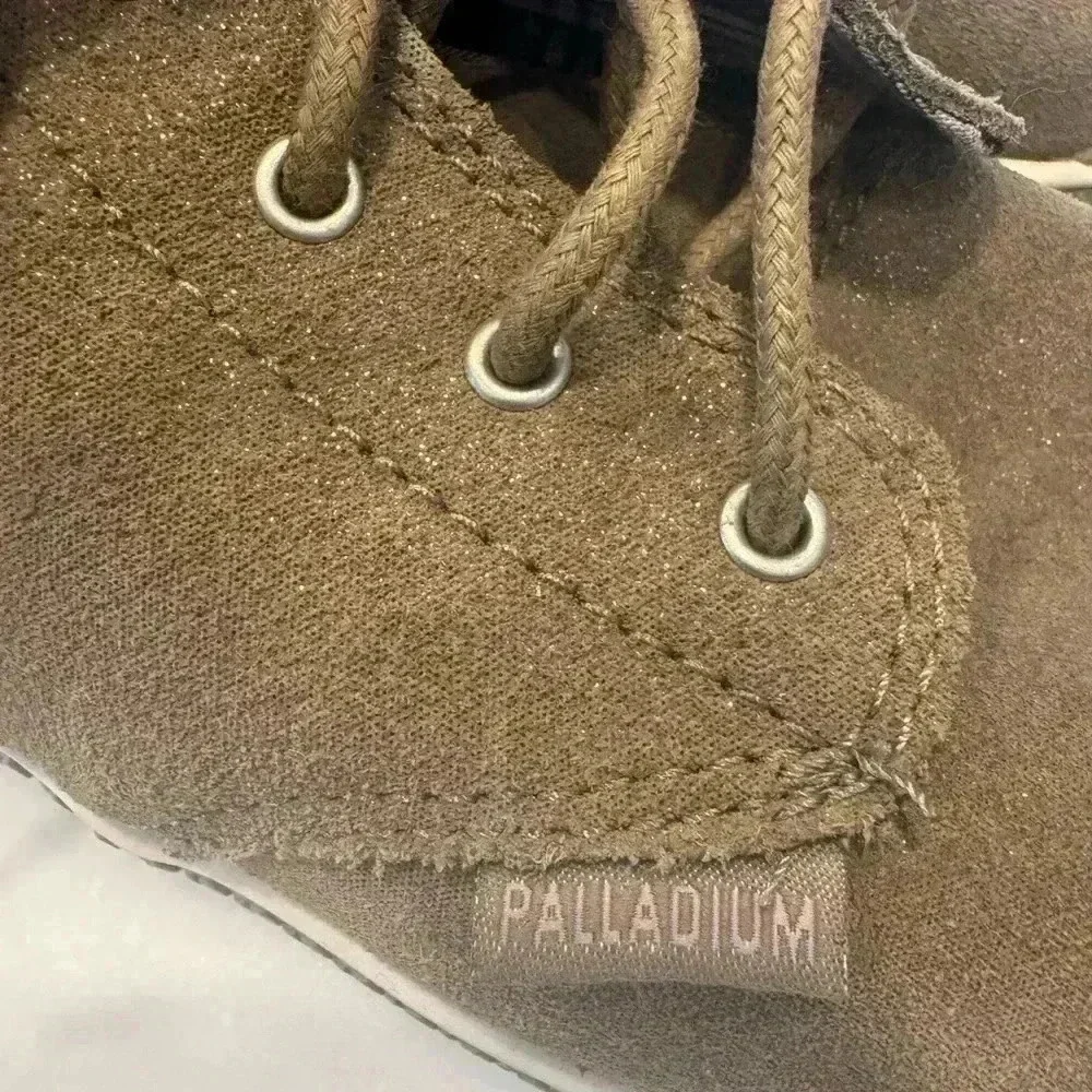 Palladium high top suede leather sneakers tan women’s size 7